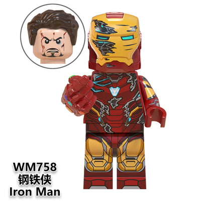 Marvel Series Minifigures Building Blocks Iron Man Captain America Black Panther WM6068
