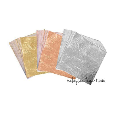 15 Colors Gold Leaf Sheets, Gold Leaf Paper for Arts Decoration, Handcrafts, Gilding, Furniture, Nails, Paintings, Slime