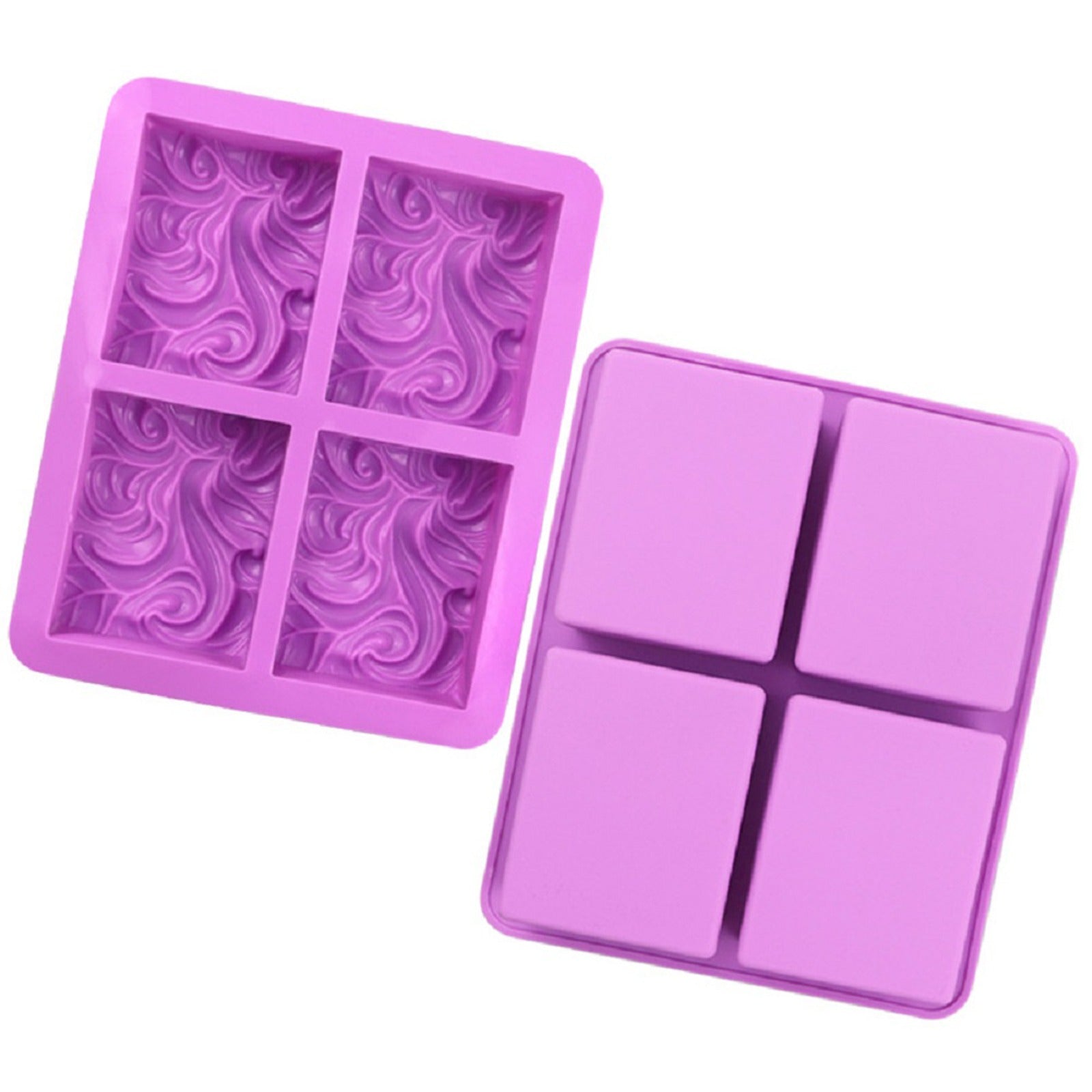 Wavy Silicone Mold 4 Cavity | Soap | Epoxy resin | Chocolate | Wax | Plaster