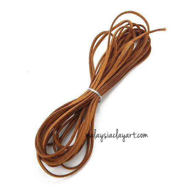 1 x Flat Faux Leather Cord 1 Meter 3mm Wide