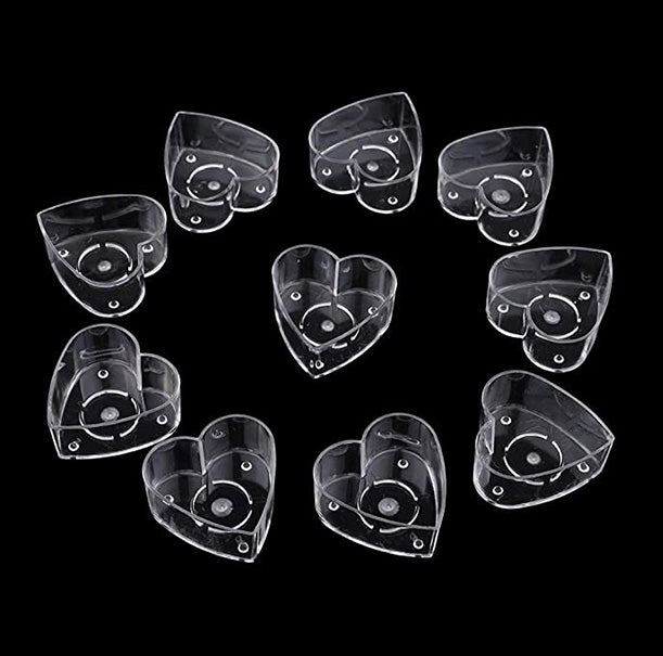 Creative star square round love shape plastic candle mold