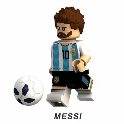 Soccer Player Minifigures Building Blocks Ronaldo Messi Beckham Neymar XT1003