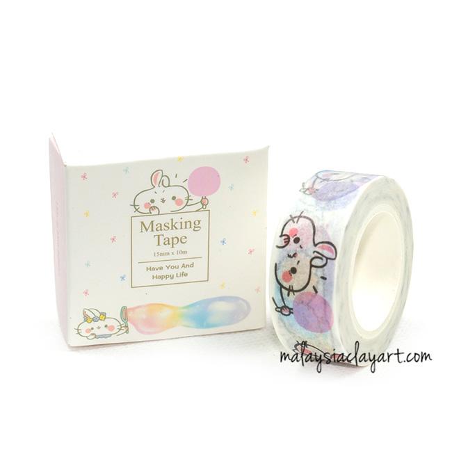 Cute rabbit Japanese style masking tape