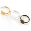 Round Ring Gold Silver Bronze 1pcs Setting DIY Base Ring