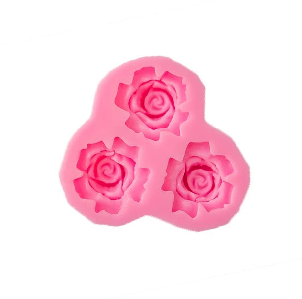Roses Flower Silicone Mold - 3 Cavity