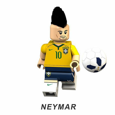 Soccer Player Minifigures Building Blocks Ronaldo Messi Beckham Neymar XT1003