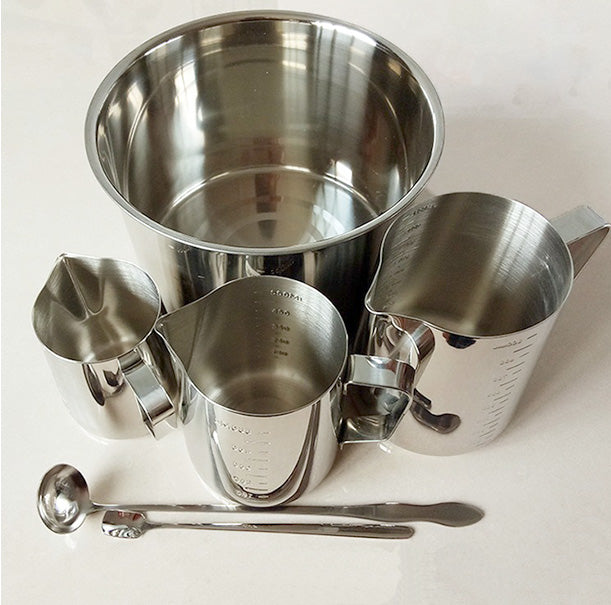 Stainless Steel Candle Making Pot With Scale Drawing Cup With Stirring  Spoon - Temu Germany