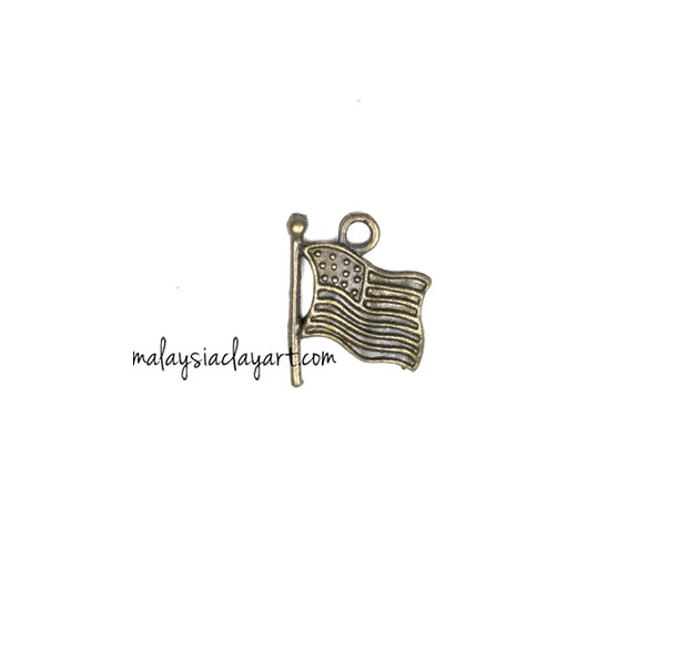1 x DIY Zakka Vintage USA Flag Charm
