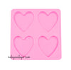 Love shape Silicone Mold - 4 Cavity