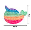 Rainbow Pop it Bubble fidget toys Among Us Unicorn Love