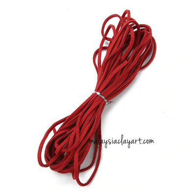 1 x Flat Faux Leather Cord 1 Meter 3mm Wide