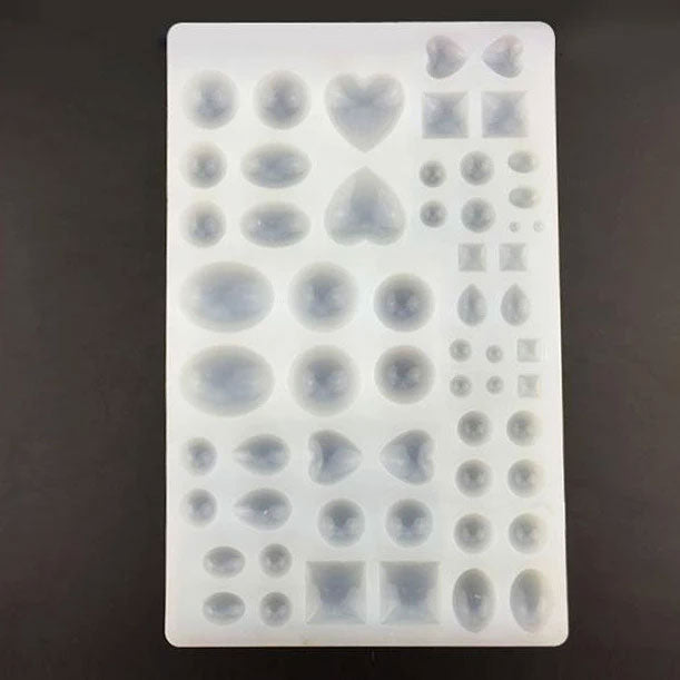 Multiple Sizes of Jewel Gems Silicone Mold (58 Cavity)  | AB Resin