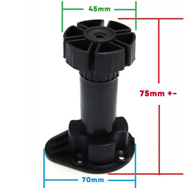 PVC Adjustable Cabinet Leg Sofa, Couch, Coffee Table, TV Cabinet
