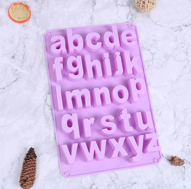 Silicone Mold Alphabet A-Z - AB Resin Liquid