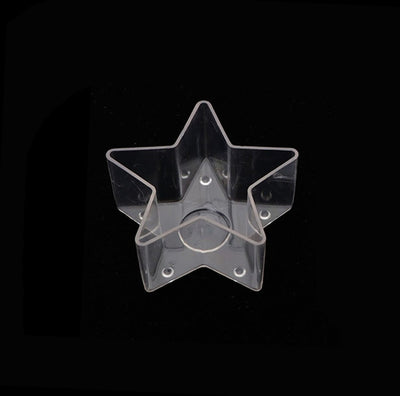 Creative star square round love shape plastic candle mold