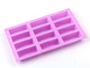 Rectangular bar shape Silicone Mold 12 Cavity Jelly, Pudding, Chocolate