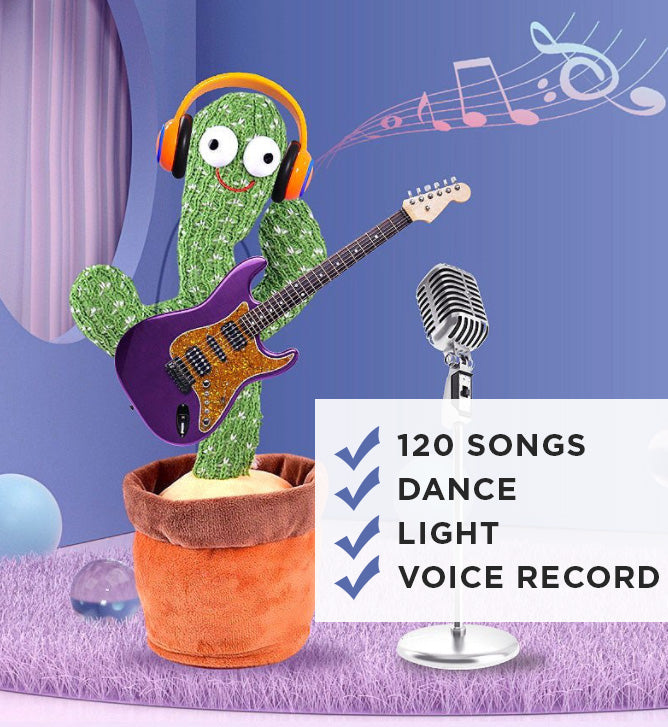 Cactus Plush Toy Talk Kaktus Bercakap Dancing toy song plush Dancing Cactus  Early Childhood Education
