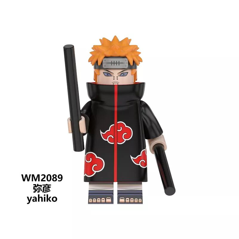 Anime Naruto Series Lego Minifigures Uzumaki Uchiha Obito Sasuke Kakashi WM6105 WM6106 WM6107