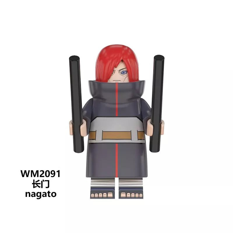 Anime Naruto Series Lego Minifigures Uzumaki Uchiha Obito Sasuke Kakashi WM6105 WM6106 WM6107