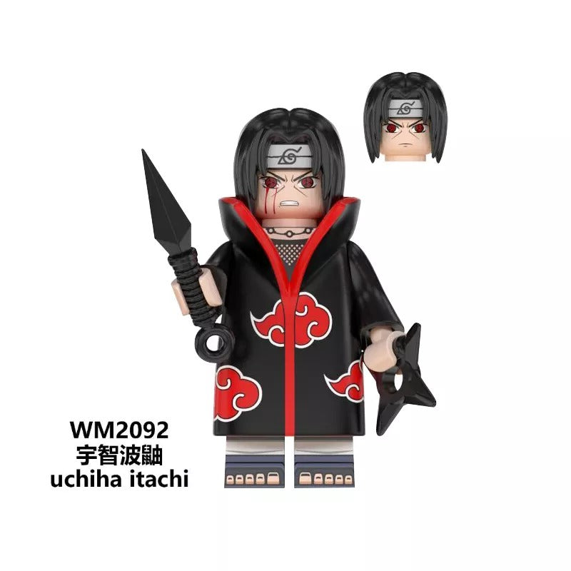 Anime Naruto Series Lego Minifigures Uzumaki Uchiha Obito Sasuke Kakashi WM6105 WM6106 WM6107