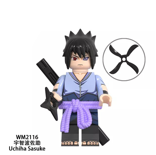 Anime Naruto Series Lego Minifigures Uzumaki Uchiha Obito Sasuke Kakashi WM6105 WM6106 WM6107