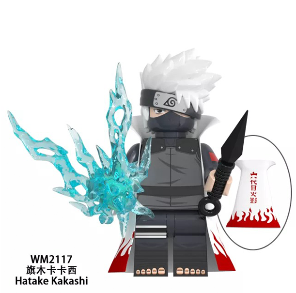 Anime Naruto Series Lego Minifigures Uzumaki Uchiha Obito Sasuke Kakashi WM6105 WM6106 WM6107