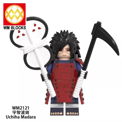 Anime Naruto Series Lego Minifigures Uzumaki Uchiha Obito Sasuke Kakashi WM6105 WM6106 WM6107