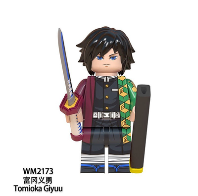 Demon Slayer Mini Figures Tanjirou Akaza Nezuko Zenitsu Kyoujurou Giyuu Inosuke Lego Minifigures WM6116