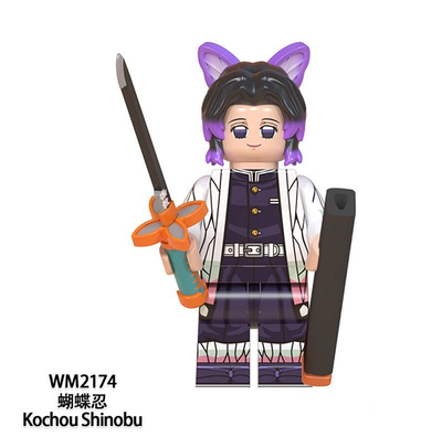 Demon Slayer Mini Figures Tanjirou Akaza Nezuko Zenitsu Kyoujurou Giyuu Inosuke Lego Minifigures WM6116