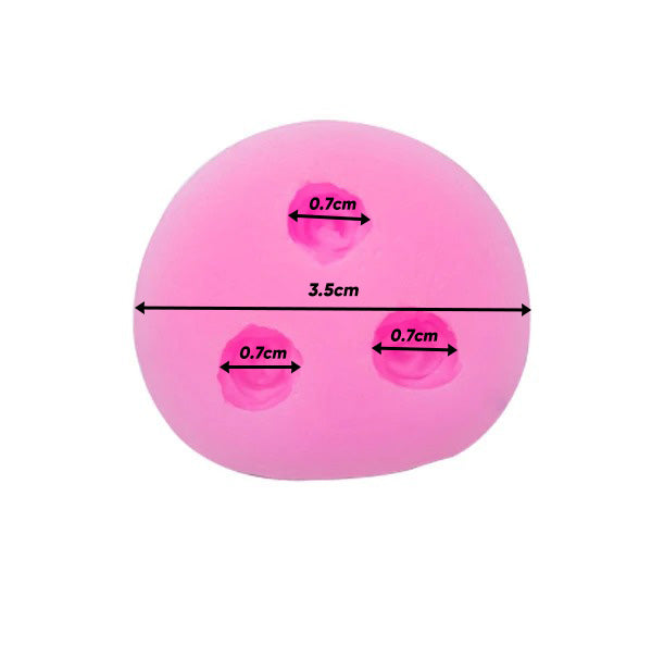 Mini Rose Flower 3 Cavity Silicone Mold