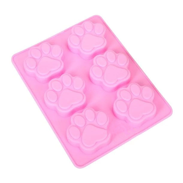 Animal Cat Paw Foot Print Silicone Mold (6 Cavity) | Soap | Resin