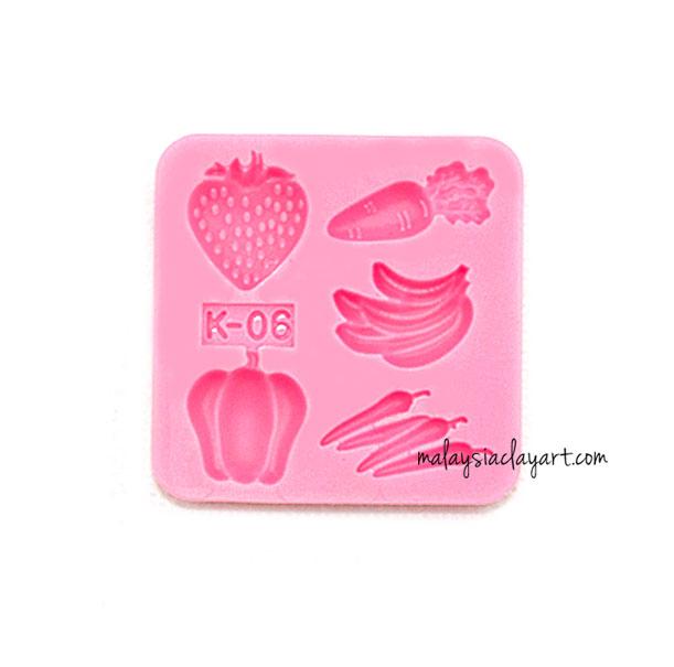 Miniature Small Assorted Fruits Silicone Mold