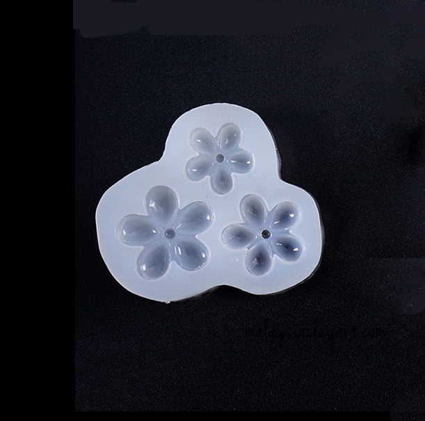 Flower High Gloss Silicone Mold 3 Cavity