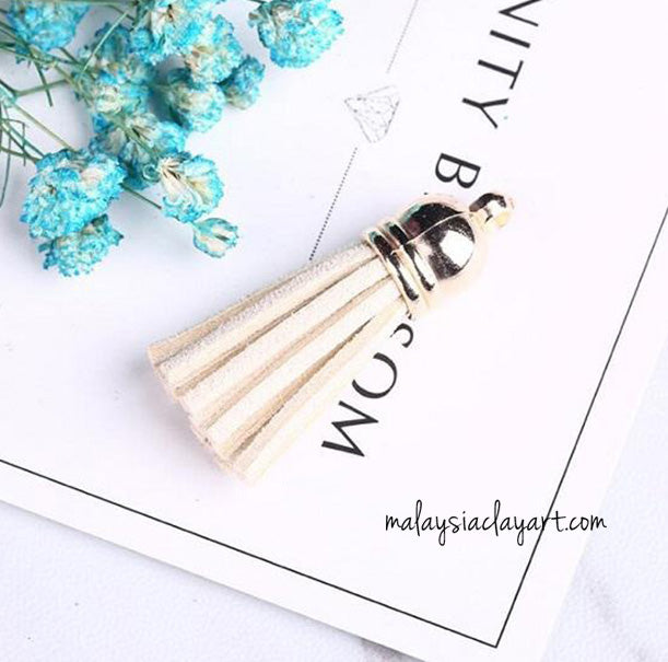 Ultrasuede Leather Tassels with gold cap for Earrings Pendant Jewelry
