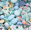 10 x Blue Assorted Mix Kawaii Decoden Kit Cute Cabochons