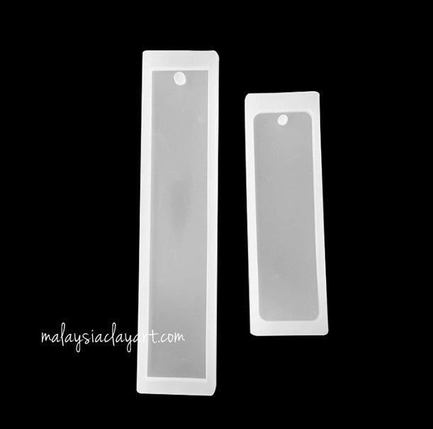 2 x Plain Rectangular Bookmarks Silicone Mold