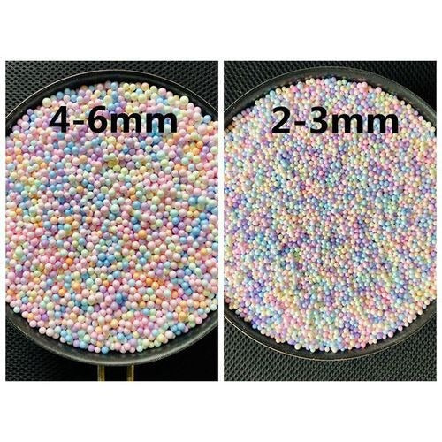 Rainbow Styrofoam Ball 2-6mm 12g pack mini ball for decoration, slime, surprise box
