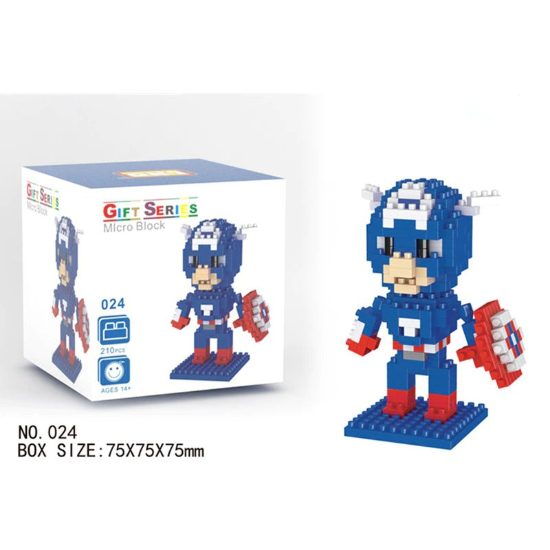 Micro Blocks Marvel Superhero Series Mini Buildings Nano Avengers Blocks Toy