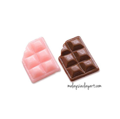 Set Of A Pink & Chocolate Miniature Bar Decoden | Cute Cabochons