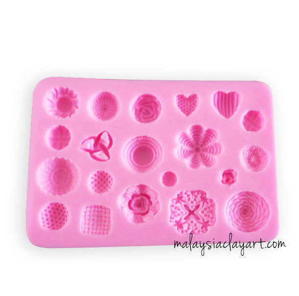 Chocolate Cake Decorations Silicone Mold - 20 Designs