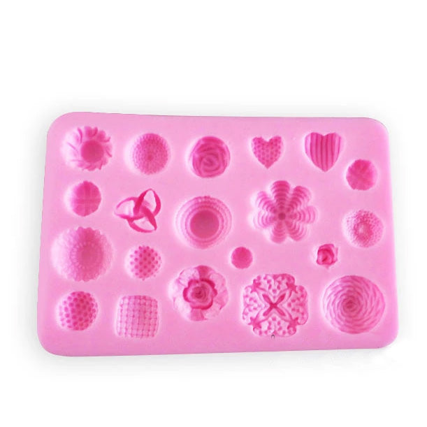 Chocolate Cake Decorations Silicone Mold - 20 Designs
