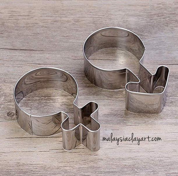 2pcs Gender Symbol Stainless Steel Frame Cutter