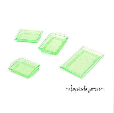4pcs / Set Miniature Trays Plates