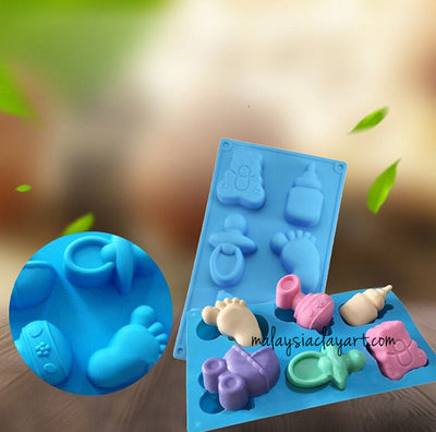 Baby Element Soap Silicone Molds 6 Cavity