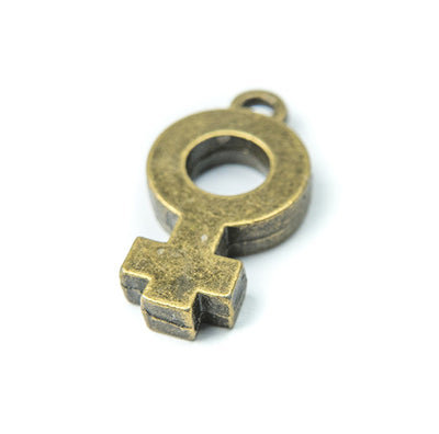 1 x Gender Sign Necklace Pendant Frame Bronze