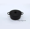 1 x Miniature Black Soup Pot Crock Pot Alloy 3.4cm x 1.7cm (Design 1)