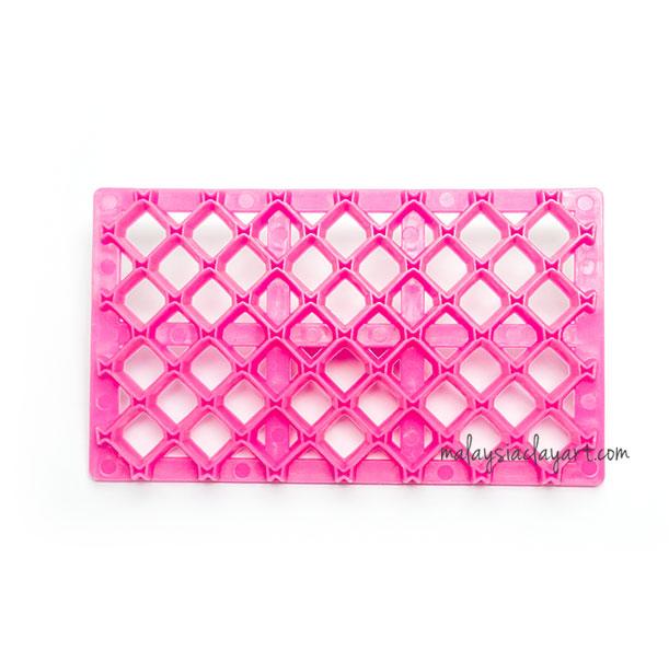 Ribbon Crosshatch Embossing Stamp Impression Mat