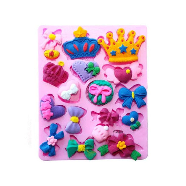 Crown Cupcake Ribbon Silicone Mold