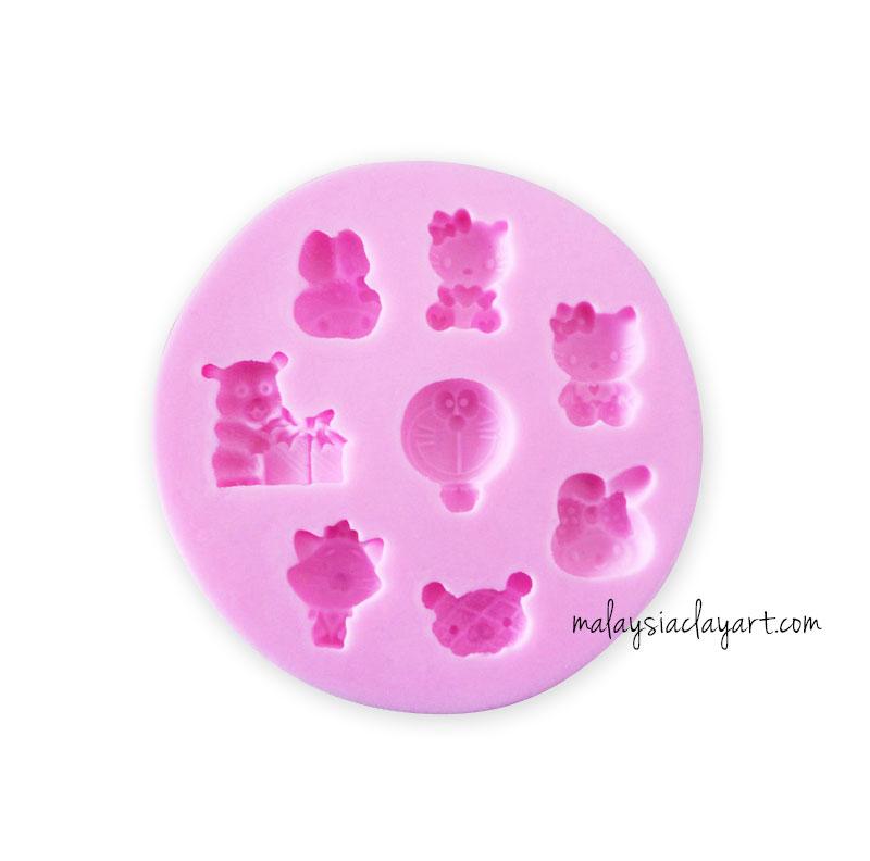 Cute Characters Doraemon - 8 Cavity Silicone Mold