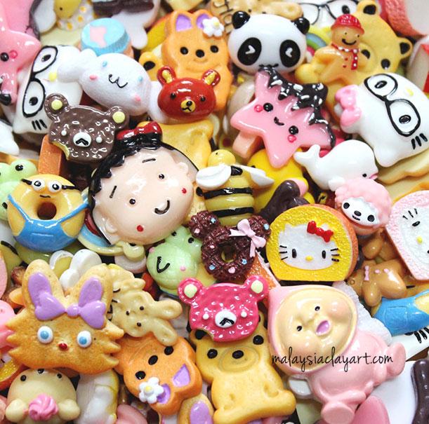10 x Cartoon Characters Assorted Mix Kawaii Decoden Kit Cute Cabochons